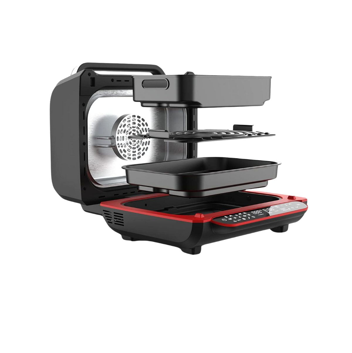 Freidora de aire Foodie Fryer Cloen 7L 8 funciones negro piezas