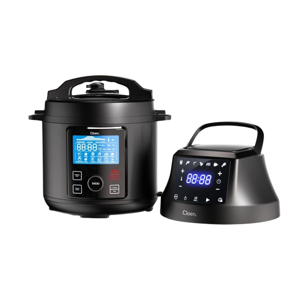 Olla a presión programable + freidora de aire Foodie Pot Cloen 6L 20 programas negro