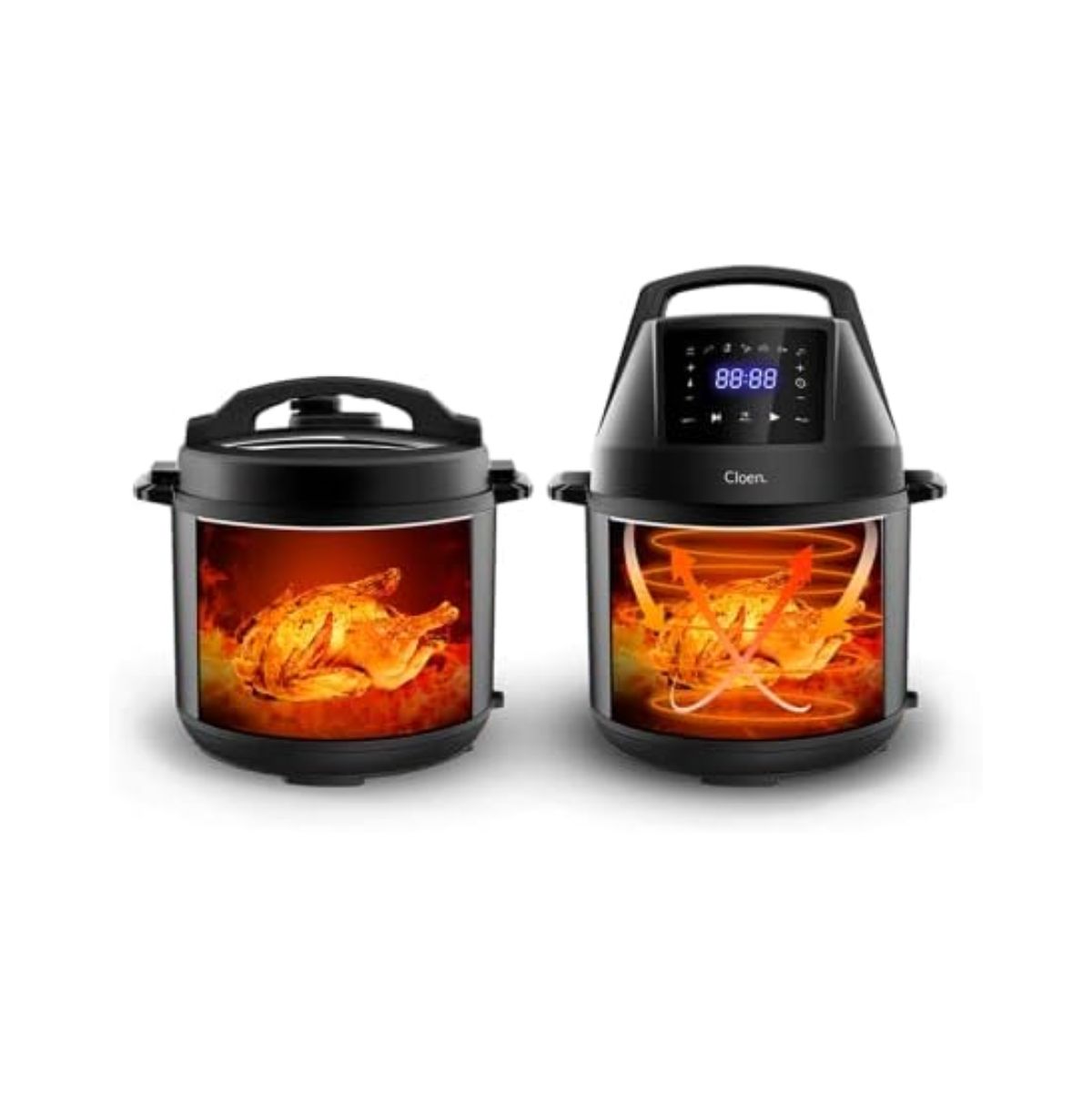Olla a presión programable + freidora de aire Foodie Pot Cloen 6L 20 programas negro