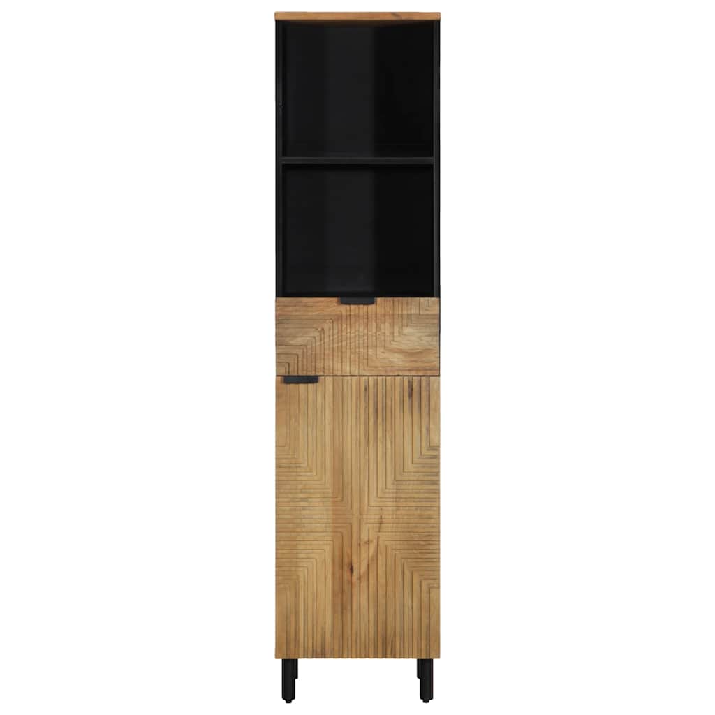Armario auxiliar Bolsero 1 armario + 1 cajón + 2 compartimentos natural 160x38x33 cm frontal