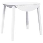 Mesa de comedor Zedro extensible blanco 74x90x90-55 cm fondo blanco