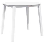 Mesa de comedor Zedro extensible blanco 74x90x90-55 cm extendida