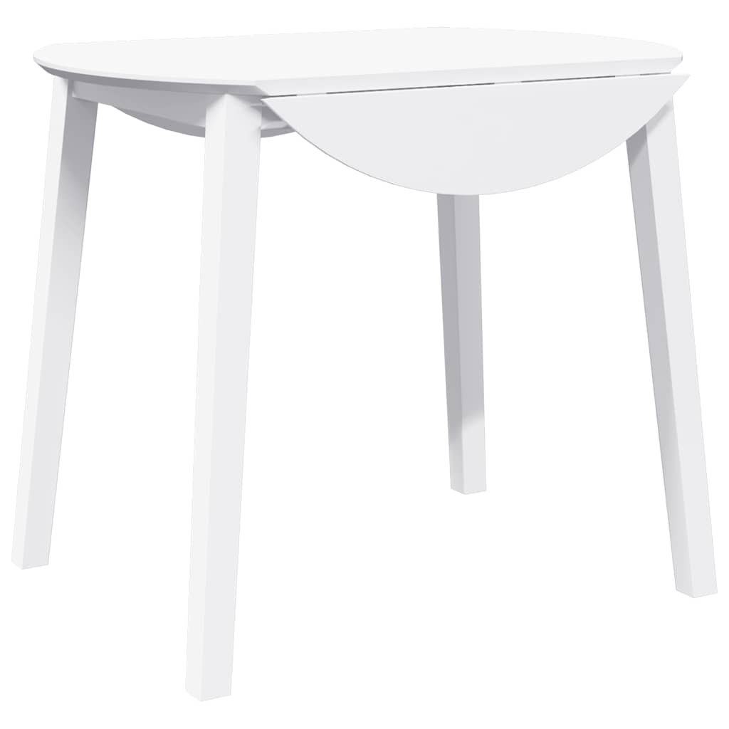 Mesa de comedor Zedro extensible blanco 74x90x90-55 cm