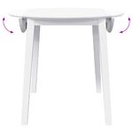 Mesa de comedor Zedro extensible blanco 74x90x90-55 cm extensible