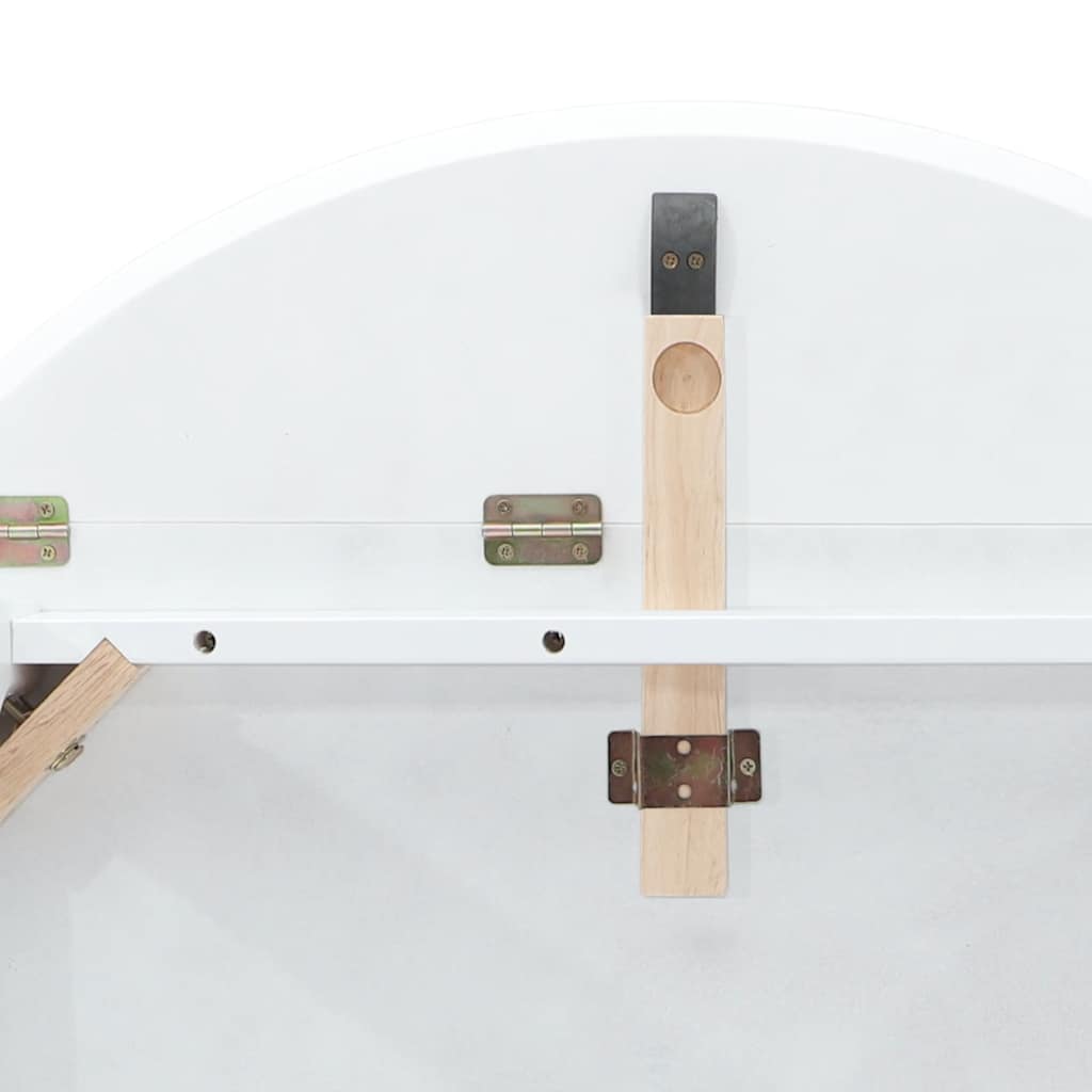 Mesa de comedor Zedro extensible blanco 74x90x90-55 cm