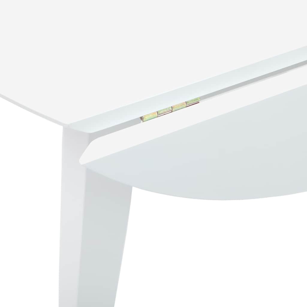 Mesa de comedor Zedro extensible blanco 74x90x90-55 cm