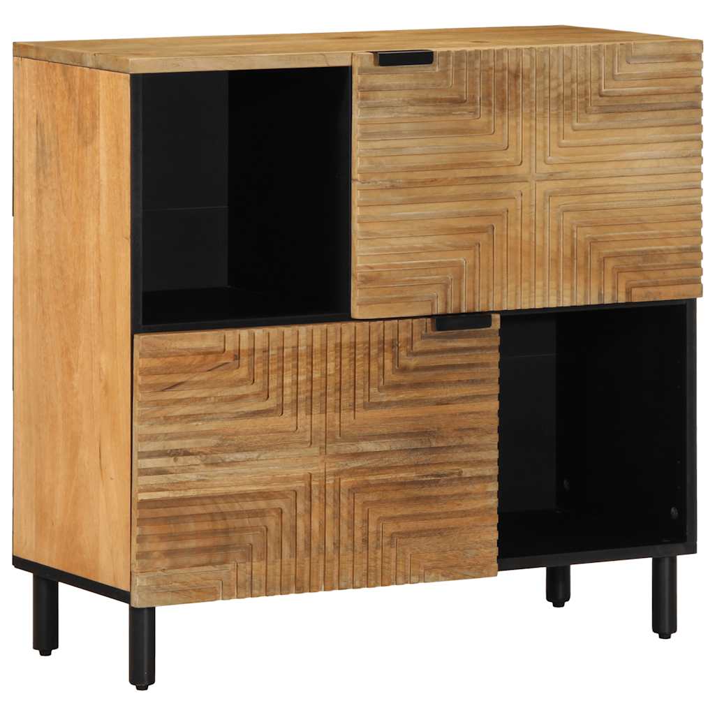 Aparador Malaquita 2 armarios + 2 compartimentos natural 75x80x33 cm lateral