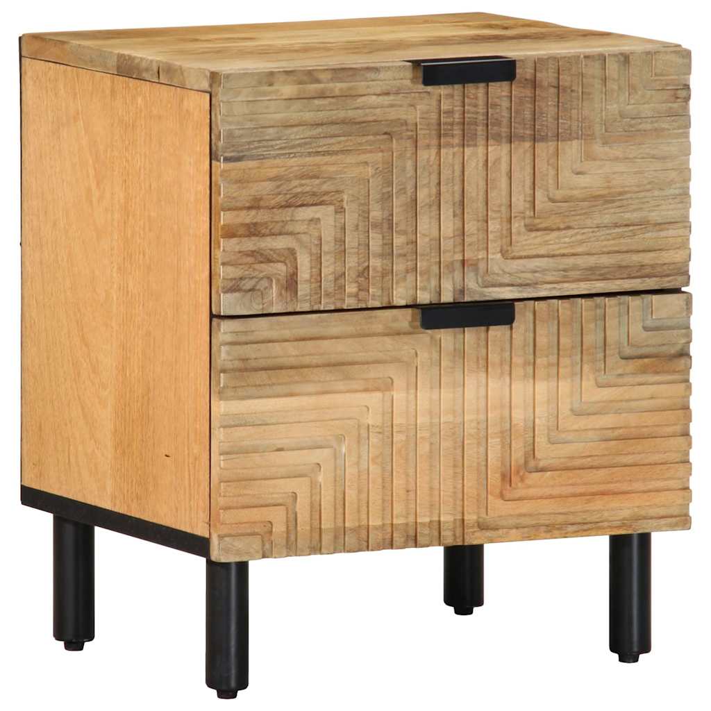 Pack de 2 mesitas de noche Larimar 2 cajones natural 46x40x33 cm lateral