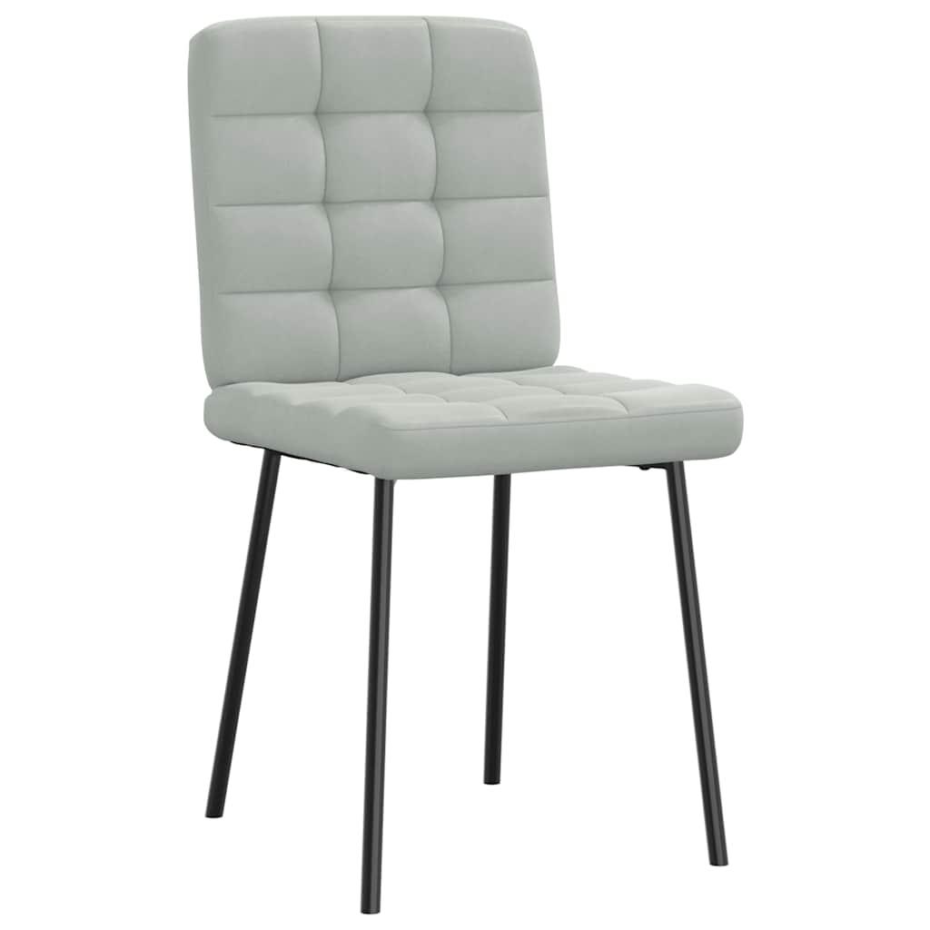Pack de 2 sillas Ezki acolchadas gris claro 83x45x54 cm acolchada