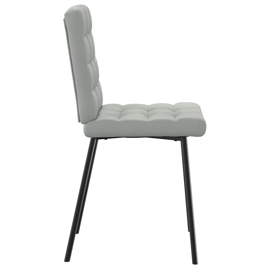 Pack de 2 sillas Ezki acolchadas gris claro 83x45x54 cm perfil