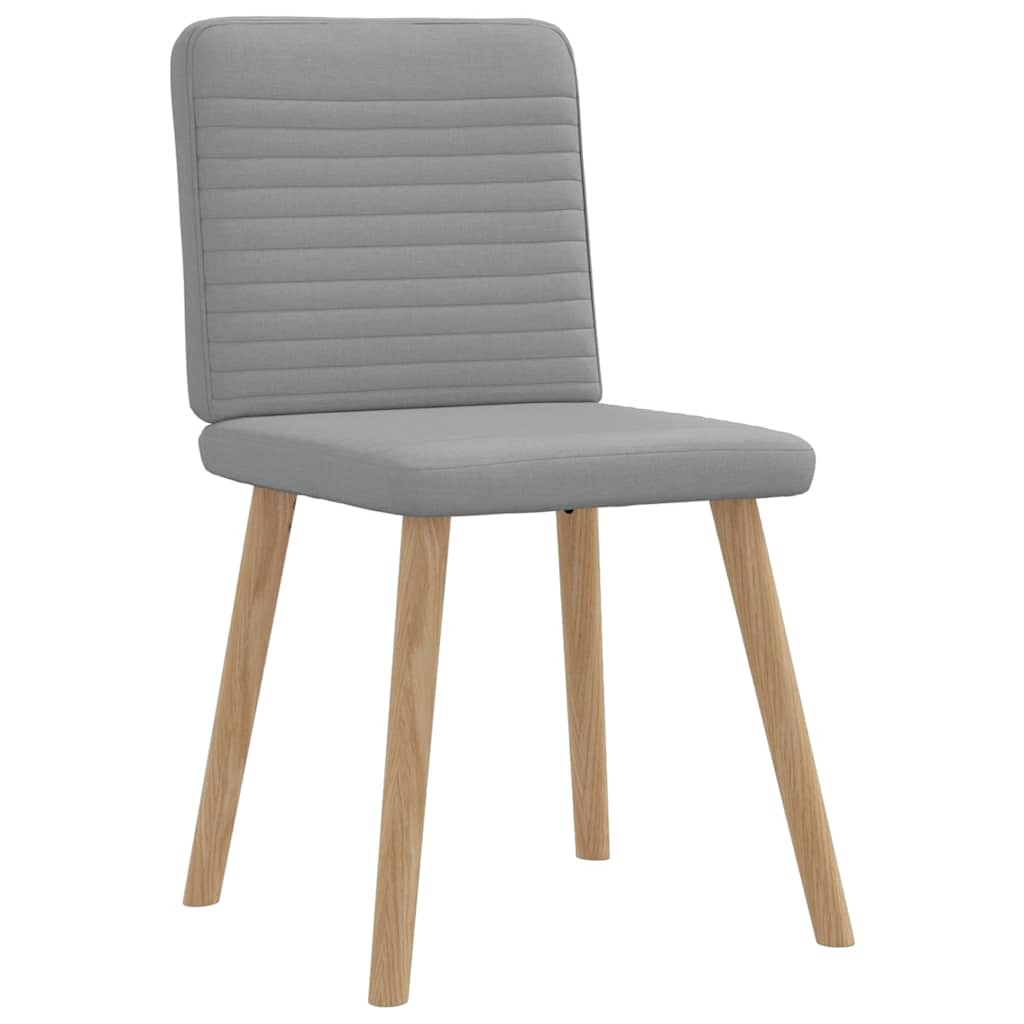 Pack de 2 sillas Koika con respaldo acolchado gris claro 86x45x54 cm lateral