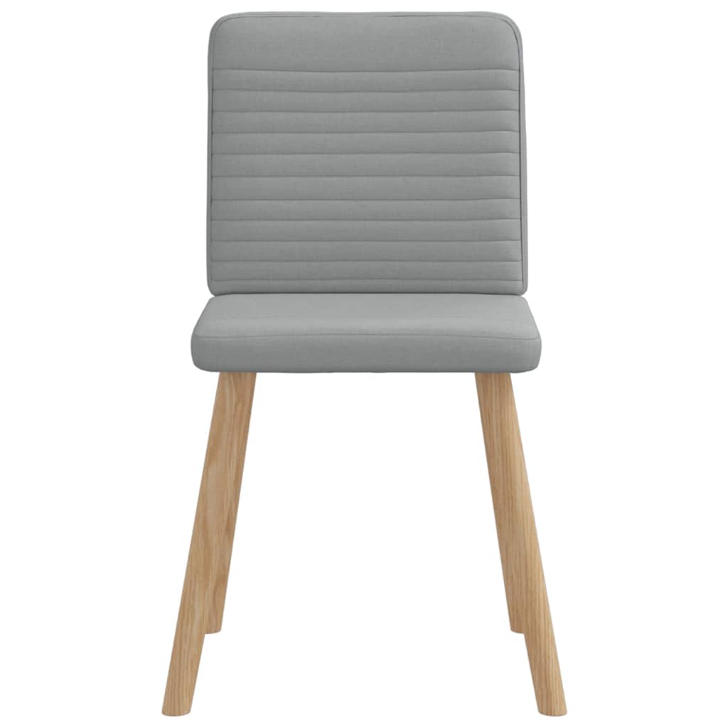 Pack de 2 sillas Koika con respaldo acolchado gris claro 86x45x54 cm frontal