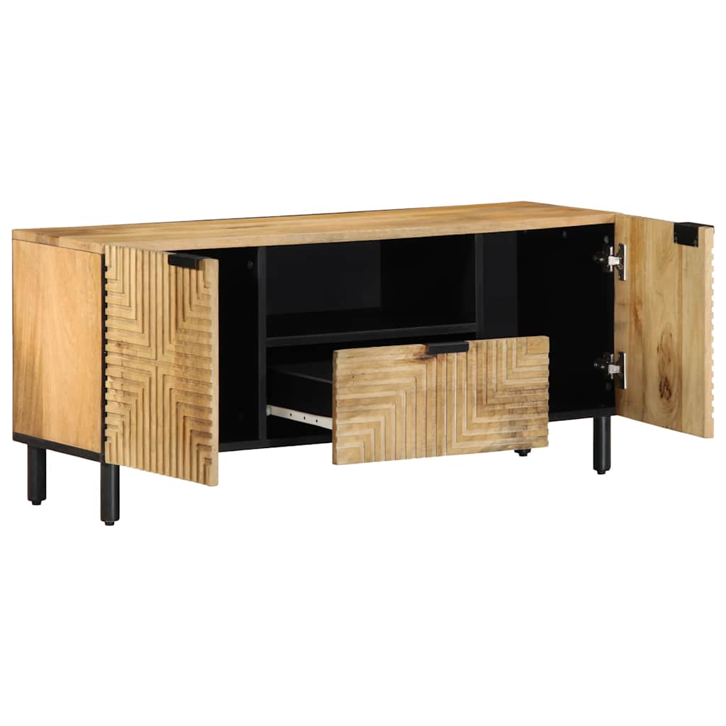 Mueble de TV Mica 2 armarios + 1 cajón natural 46x105x33 cm interior