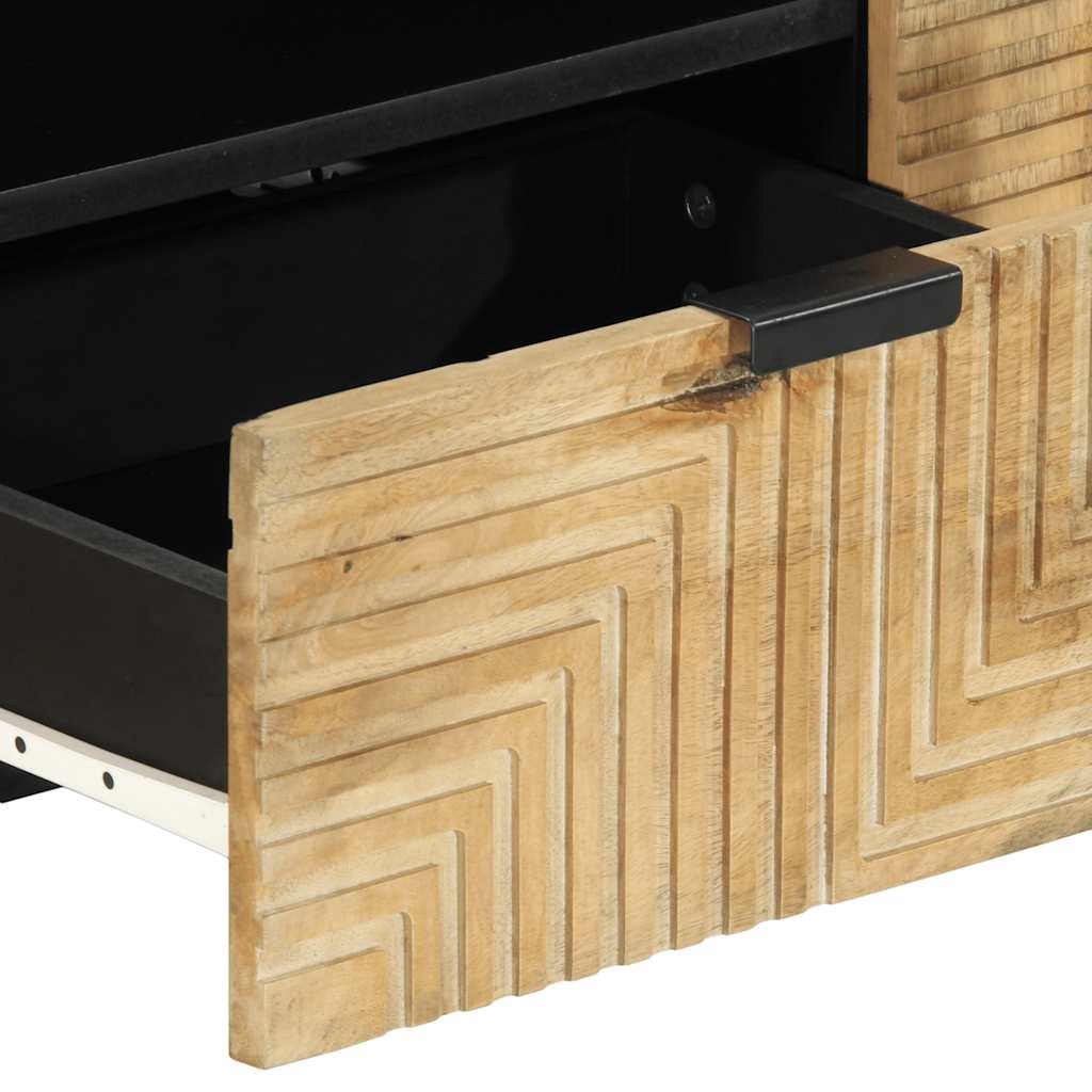 Mueble de TV Mica 2 armarios + 1 cajón natural 46x105x33 cm detalle cajon