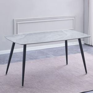 Mesa de comedor Sander fija negro 76x140x80 cm