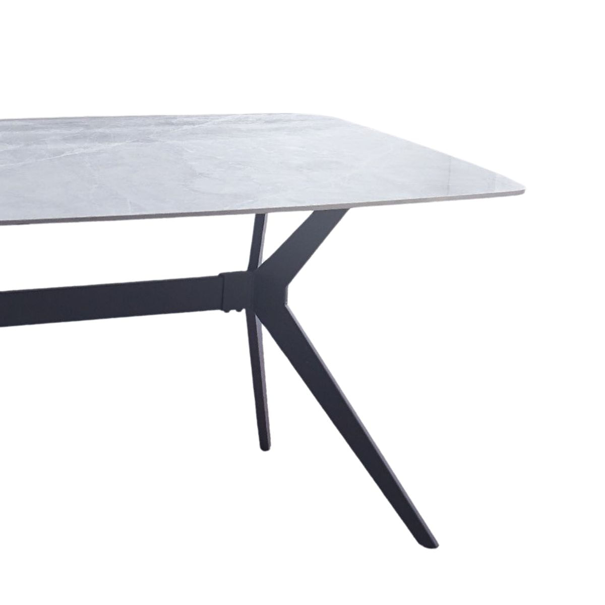 Mesa de comedor Calista fija negro 76x160x90 cm