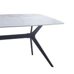 Mesa de comedor Calista fija negro 76x160x90 cm