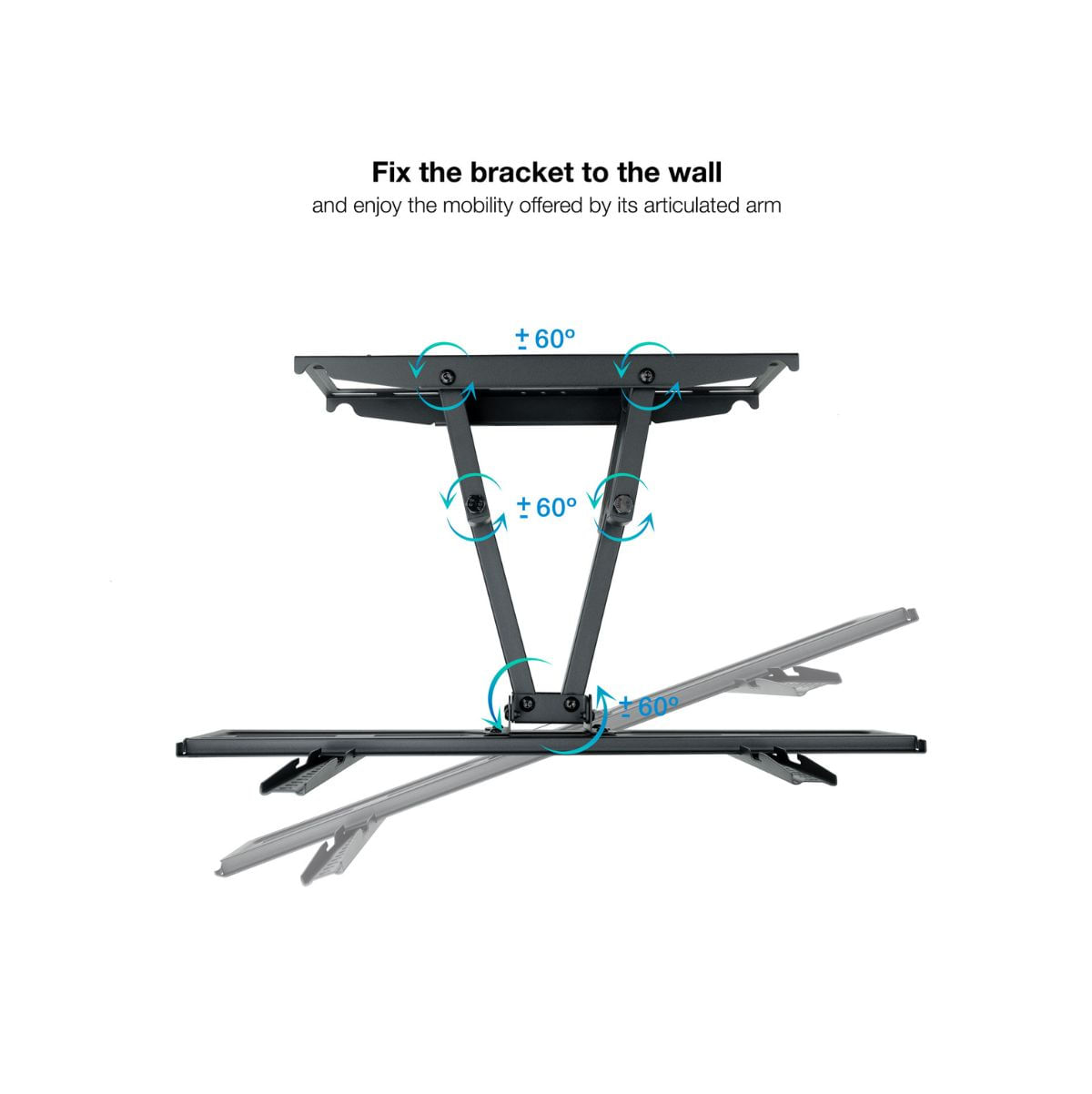 Soporte de TV LP7866TN-B 37’’-80’’ inclinable y giratorio negro