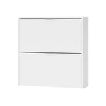 Zapatero Maelys 2 puertas 12 pares de zapatos blanco 76x75x22 cm