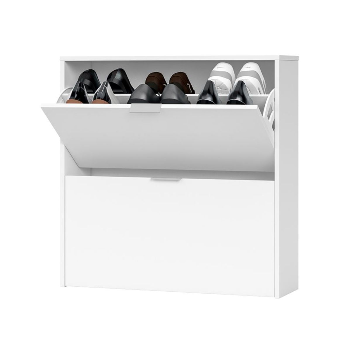 Zapatero Maelys 2 puertas 12 pares de zapatos blanco 76x75x22 cm