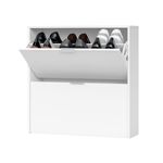 Zapatero Maelys 2 puertas 12 pares de zapatos blanco 76x75x22 cm