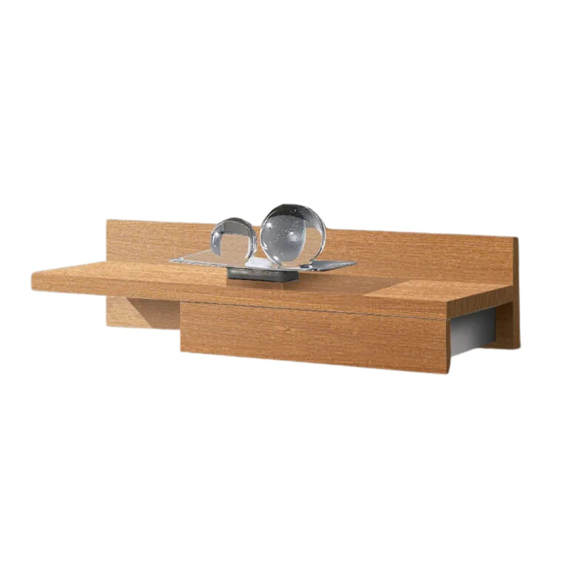 Mueble recibidor Lizar con cajón diseño mural madera 20x70x28 cm fondo blanco