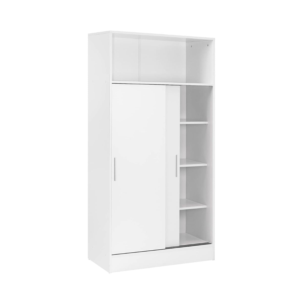 Armario auxiliar Egun puertas correderas blanco 156,5x81,5x38 cm lateral