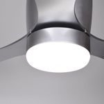 Ventilador de techo Nasim Lumit 16W 3 aspas con luz LED plateado Ø132 cm