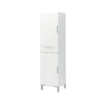 Armario auxiliar Kaixo 2 armarios + cajón blanco 187,7x41,4x34,5 cm fondo blanco