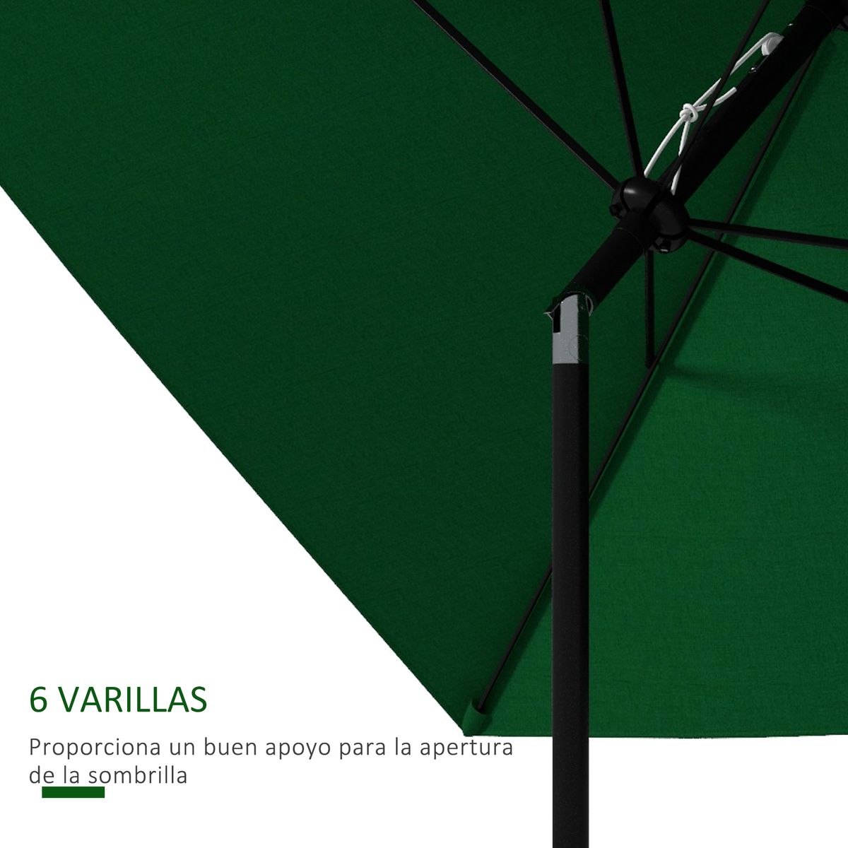 Sombrilla-de-jardin-Gari-Outsunny-reclinable-6-varillas---manivela-verde-248x205x290-cm