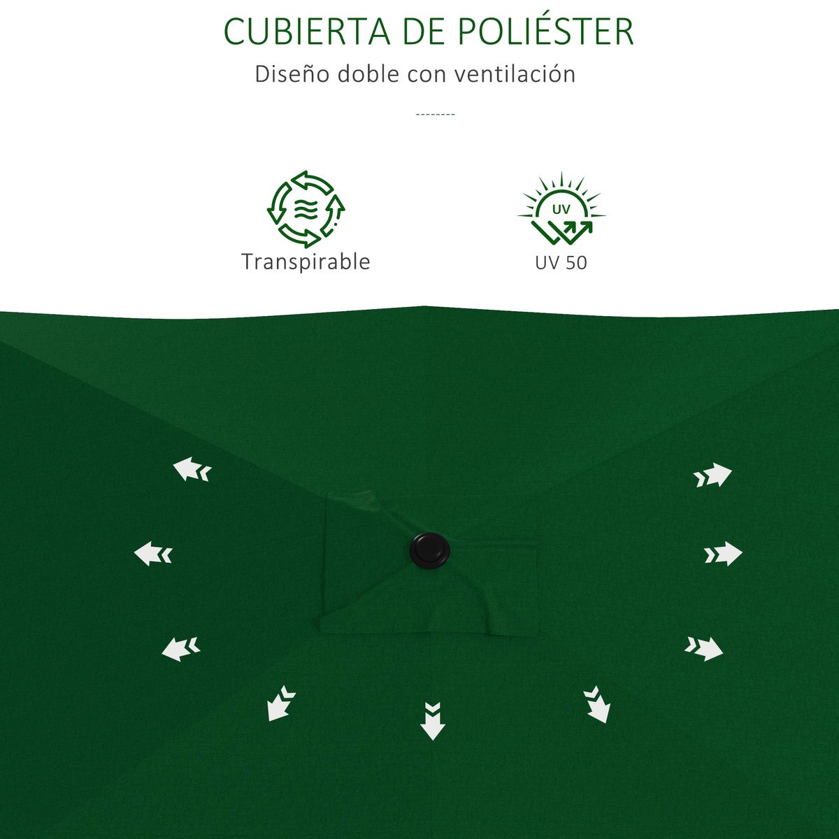 Sombrilla-de-jardin-Gari-Outsunny-reclinable-6-varillas---manivela-verde-248x205x290-cm