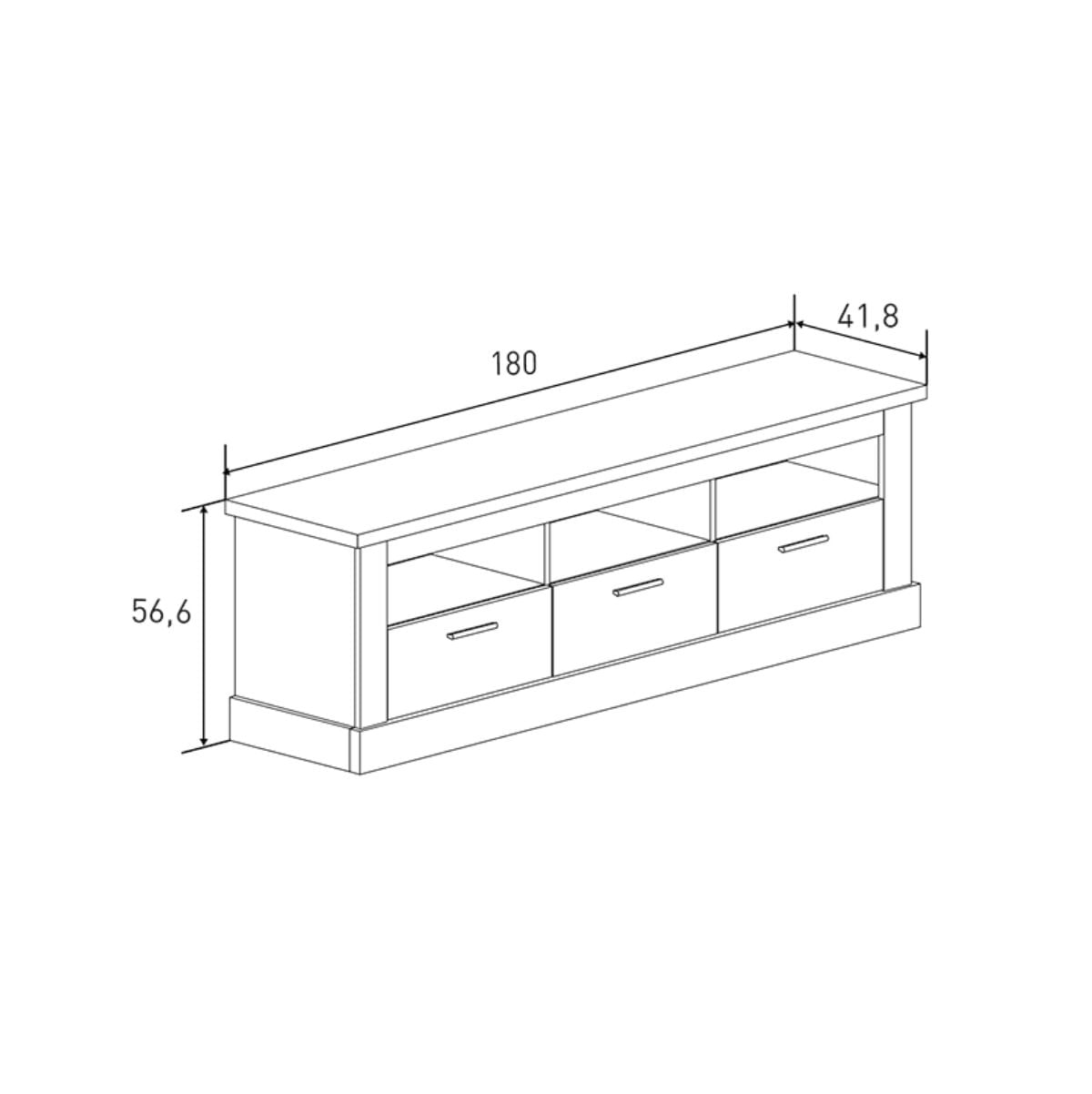 Mueble-de-TV-Chellen-3-cajones---3-compartimentos-cañon-566x180x418-cm-medidas