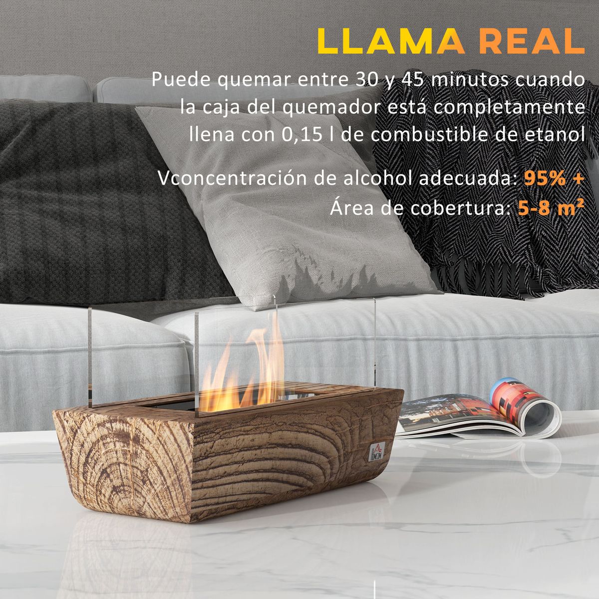 Chimenea-de-bioetanol-Aurora-Homcom-sobremesa-portatil-capacidad-150ml-roble-18x33x16-cm