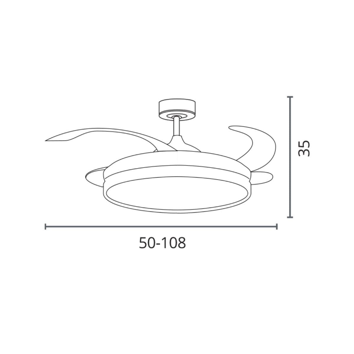 Ventilador-de-techo-Akran-Bel-Air-72W-4-aspas-retractiles-con-luz-LED-oro-Ø108-cm-medidas