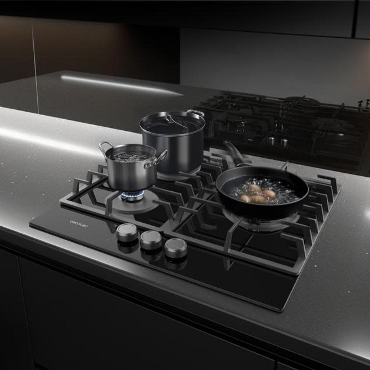 Placa-de-gas-Cecotec-Bolero-Squad-G3200F-Glass-Black-6250W-3-fuegos-58-cm-negro