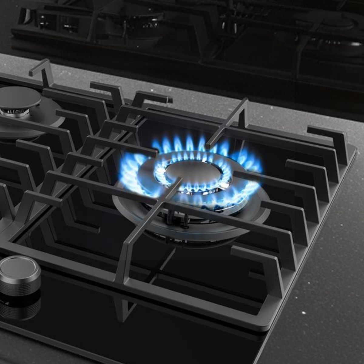 Placa-de-gas-Cecotec-Bolero-Squad-G3200F-Glass-Black-6250W-3-fuegos-58-cm-negro