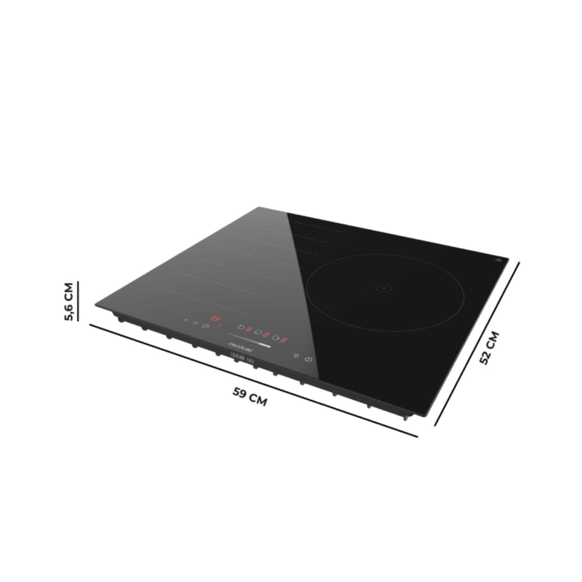 Placa-de-induccion-Bolero-Saquad-I-3001-Flex-6600W-9-niveles-negro-59-cm