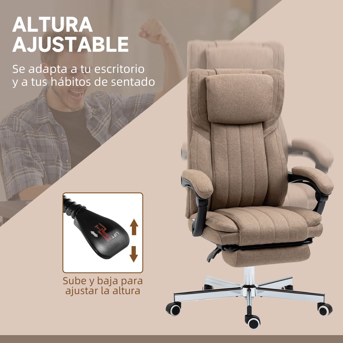 Silla-de-oficina-Soft-reclinable---6-puntos-de-masaje---reposapies-retractil-105-113x65x61-cm