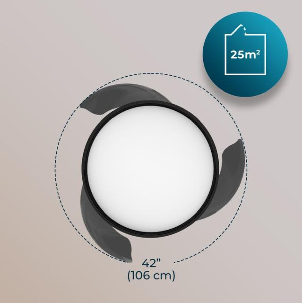 Ventilador-de-techo-Cecotec-Energysilence-Aero-4200-35W-aspas-retractiles-con-luz-LED-negro-Ø106-cm-diametro