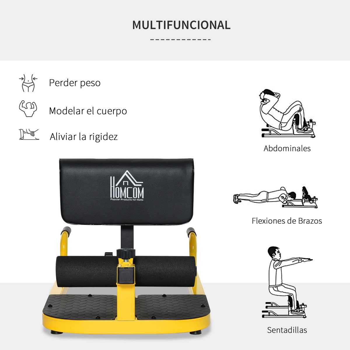 Maquina-para-sentadillas-Lion-Homcom-3-en-1-amarillo-negro-445-565x50x97-cm