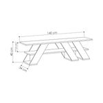 Mueble-de-TV-Sildro-con-estante-blanco-40x140x34-cm-medidas