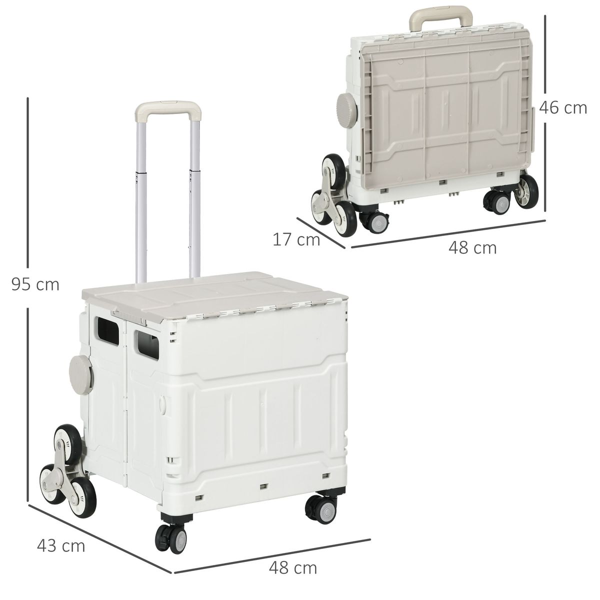 Carrito-multiusos-Roller-Homcom-35L-plegable-blanco-95x43x48-cm-