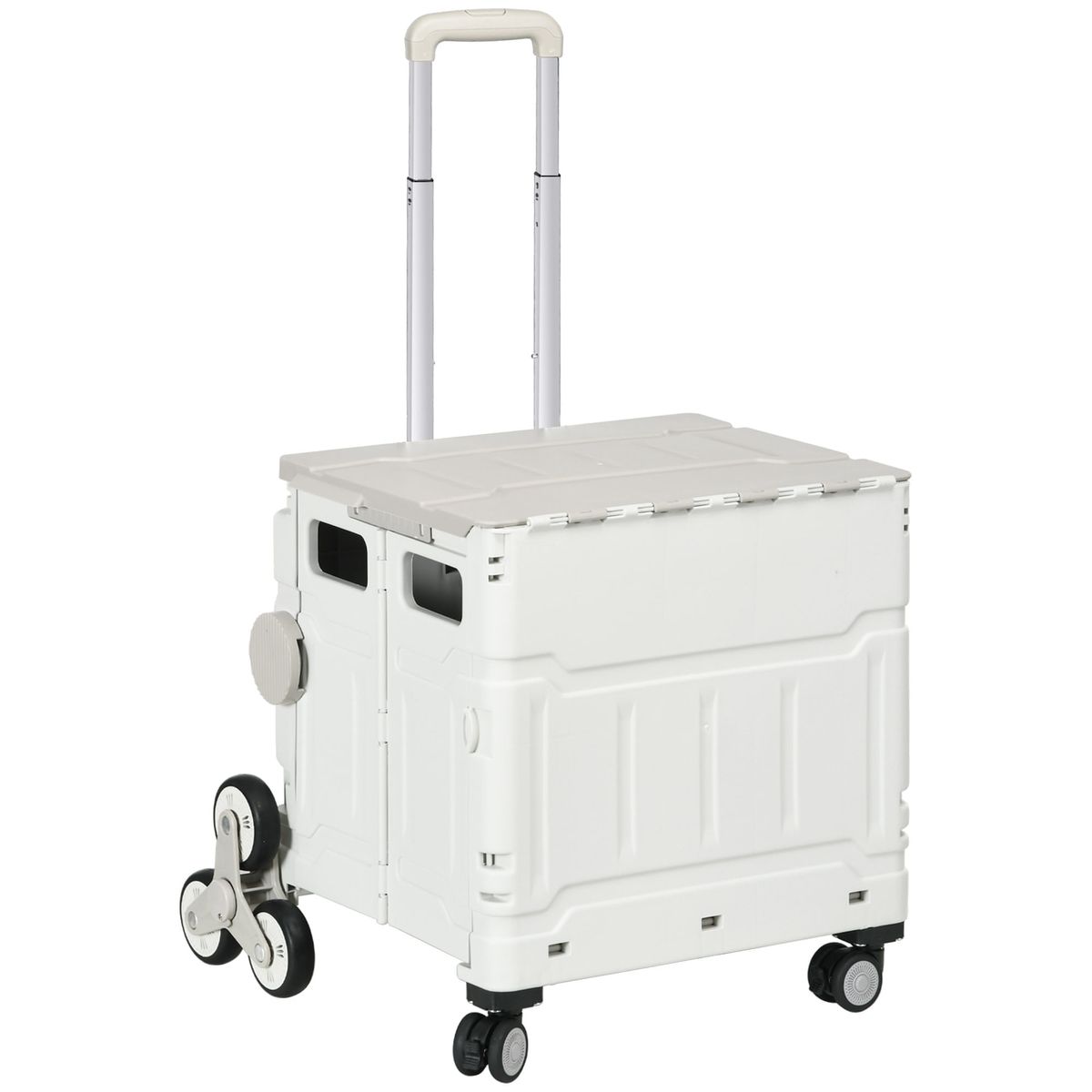 Carrito-multiusos-Roller-Homcom-35L-plegable-blanco-95x43x48-cm-