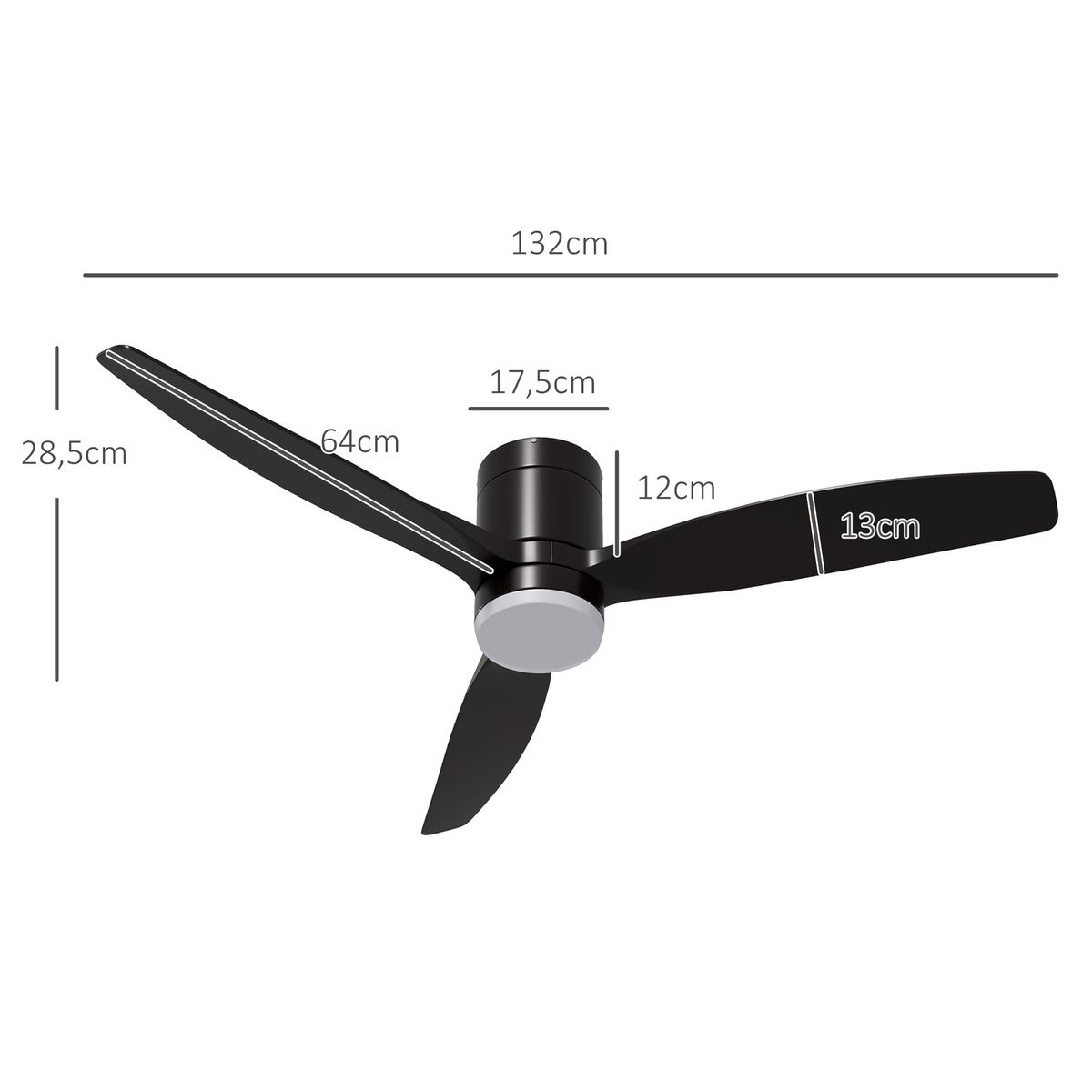 Ventilador-de-techo-Pireo-Homcom-46W-3-aspas-funcion-verano-invierno-negro-Ø132-cm