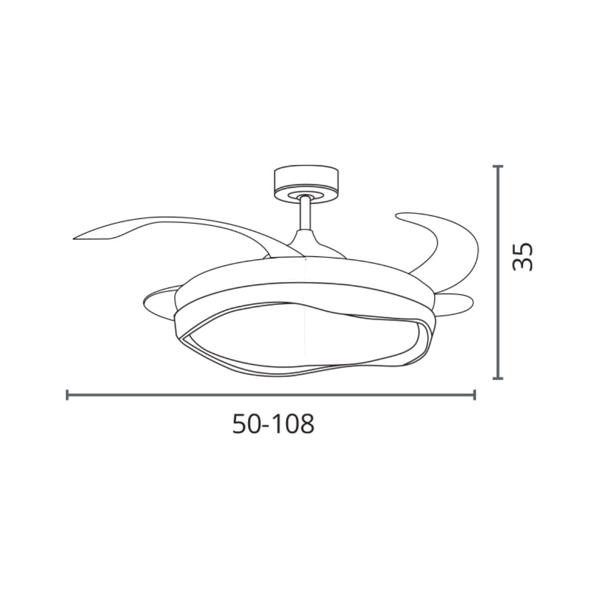 Ventilador-de-techo-Almati-Bel-Air-72W-4-aspas-retractiles-con-luz-LED-negro-dorado-Ø108-cm-medidas