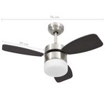Ventilador-de-techo-Halo-3-aspas-con-mando-a-distancia-marron-oscuro-Ø76-cm-medidas