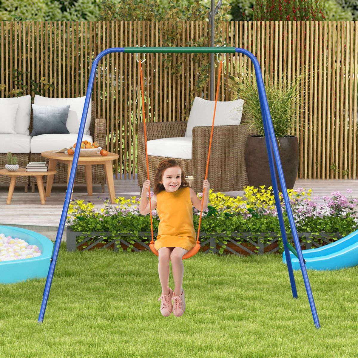 Columpio-Speed-Outsunny-silla-2-en-1--6M-multicolor-182x180x160-cm