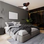 Ventilador-de-techo-Tauro-Mini-Bel-Air-48W-3-aspas-con-luz-LED-negro-cerezo-Ø70-cm-animada
