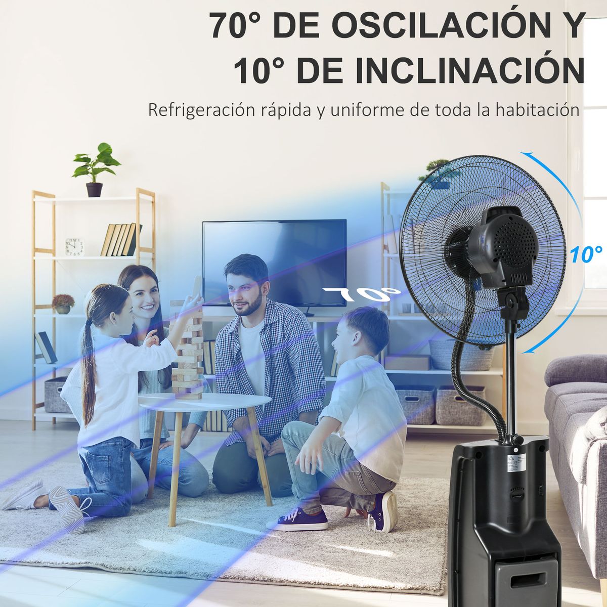 Ventilador-nebulizador-Kald-Homcom-90W-oscilante---boton-ionizador-negro-Ø445x135-cm