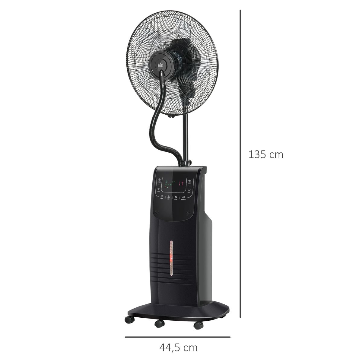 Ventilador-nebulizador-Kald-Homcom-90W-oscilante---boton-ionizador-negro-Ø445x135-cm